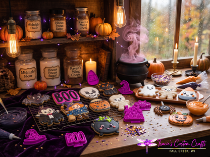 Cute Halloween Characters Cookie Cutter & Stamp Bundle - An adorable halloween collection