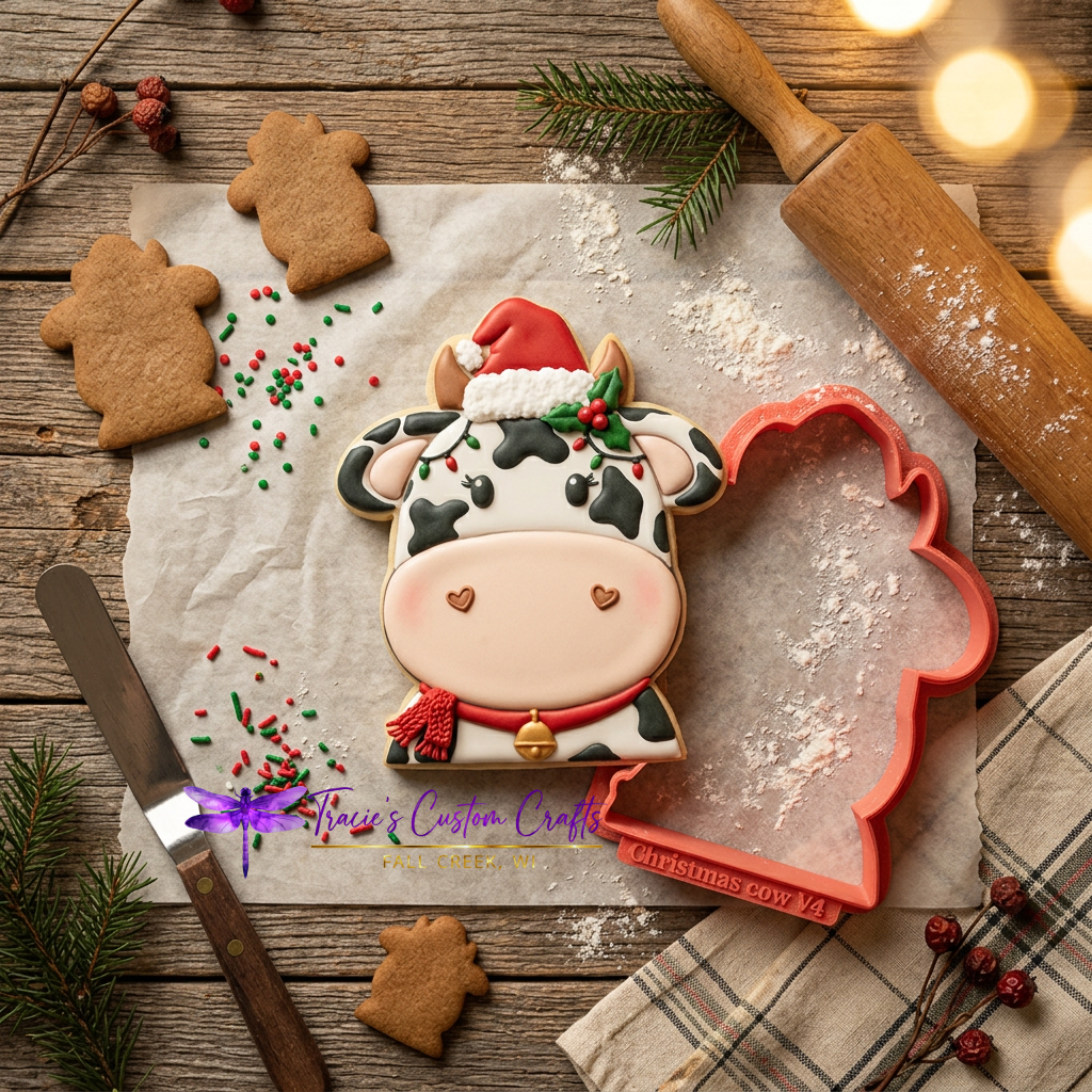 Barnyard Christmas -  Santa's Pets Cookie Cutter & Stamp Set - A Rustic Holiday Collection