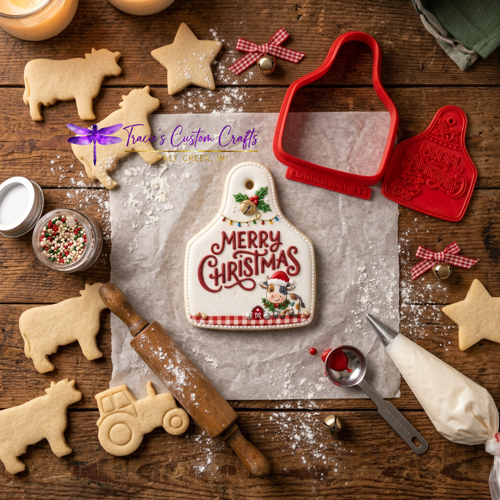 Barnyard Christmas -  Santa's Pets Cookie Cutter & Stamp Set - A Rustic Holiday Collection