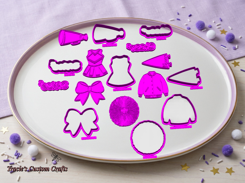 Customizable School Spirit Cookie Cutter Collection | Cheer & Dance Baking Designs