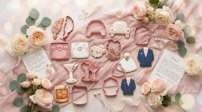 Cheers to Love Cutter & Stamp Collection - A Modern Bridal Collection