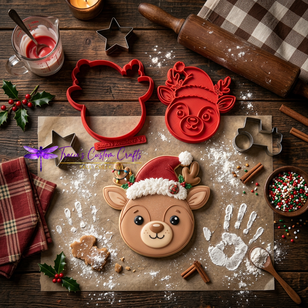 Barnyard Christmas -  Santa's Pets Cookie Cutter & Stamp Set - A Rustic Holiday Collection
