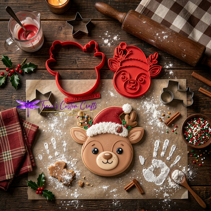 Barnyard Christmas -  Santa's Pets Cookie Cutter & Stamp Set - A Rustic Holiday Collection