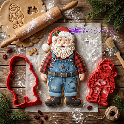 Barnyard Christmas -  Santa's Pets Cookie Cutter & Stamp Set - A Rustic Holiday Collection