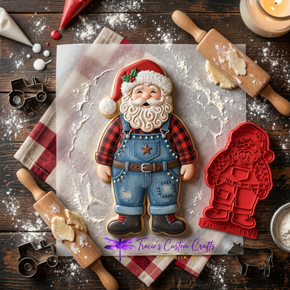 Barnyard Christmas -  Santa's Pets Cookie Cutter & Stamp Set - A Rustic Holiday Collection