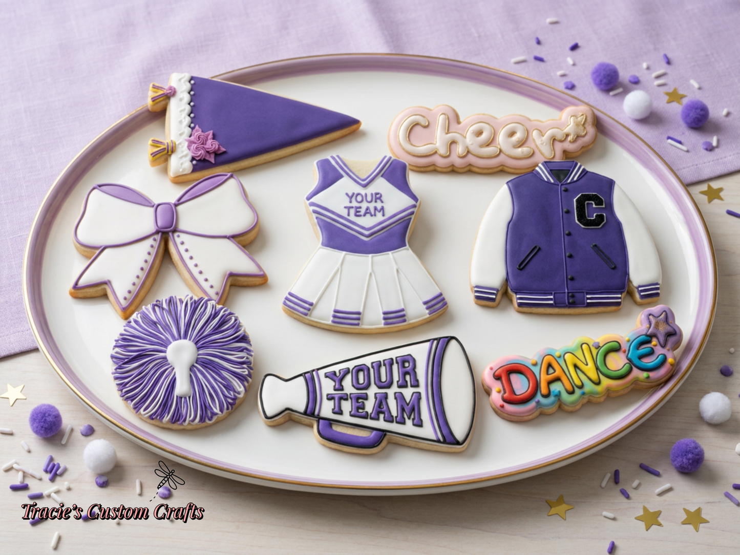 Customizable School Spirit Cookie Cutter Collection | Cheer & Dance Baking Designs