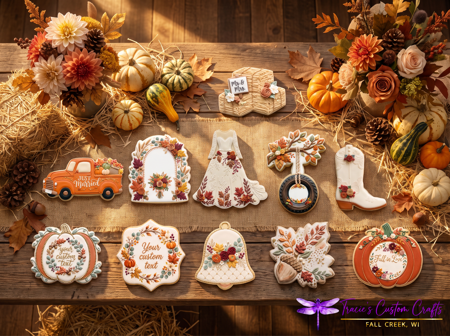 Falling in Love Cookie Cutter & Stamp Collection - A Rustic Bridal Collection