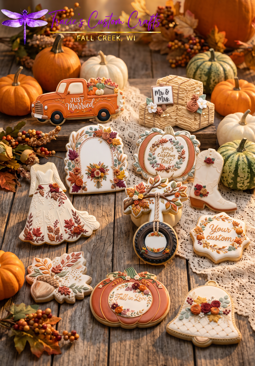 Falling in Love Cookie Cutter & Stamp Collection - A Rustic Bridal Collection