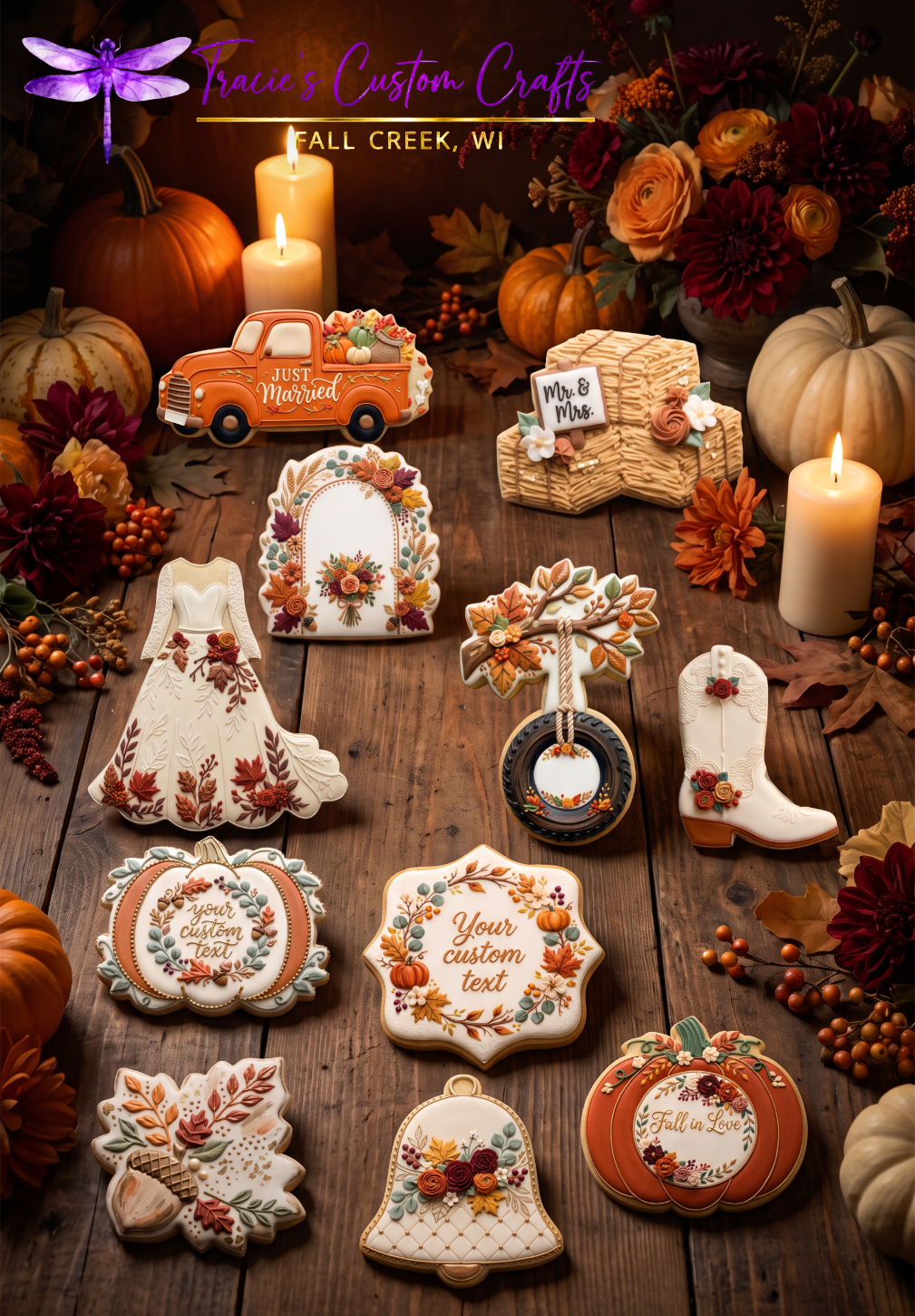 Falling in Love Cookie Cutter & Stamp Collection - A Rustic Bridal Collection