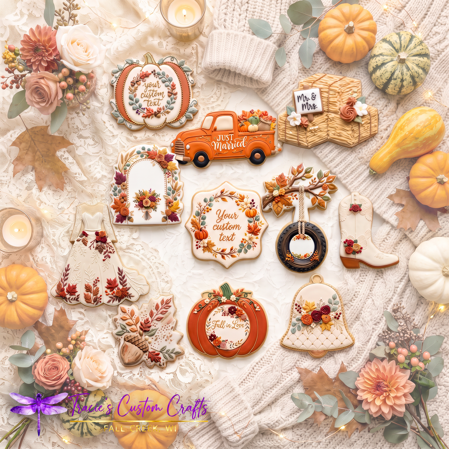 Falling in Love Cookie Cutter & Stamp Collection - A Rustic Bridal Collection