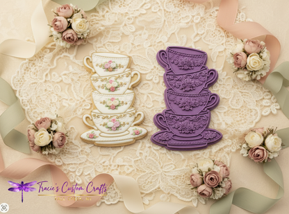 ⭐ Sweet Tea Time Cookie Cutters & Stamps – Charming Tea Party Collection