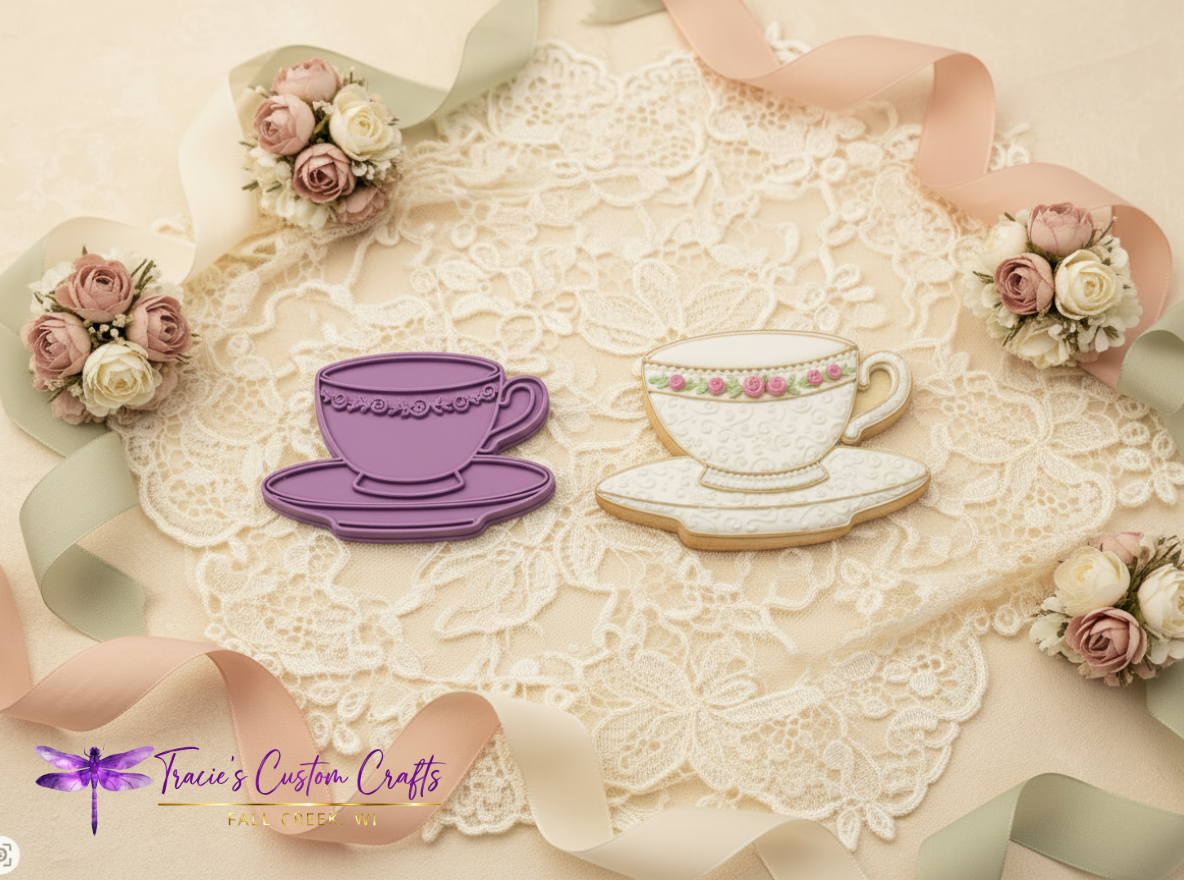 ⭐ Sweet Tea Time Cookie Cutters & Stamps – Charming Tea Party Collection