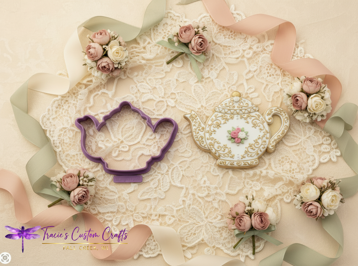 ⭐ Sweet Tea Time Cookie Cutters & Stamps – Charming Tea Party Collection