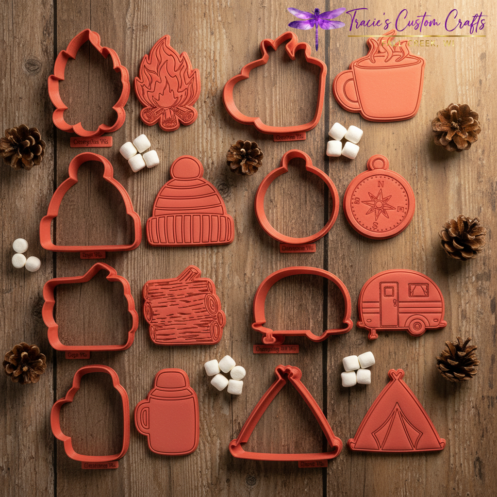 Camping Cookie Cutter Collection – Tents, Lanterns, Campfires & Adventure Designs