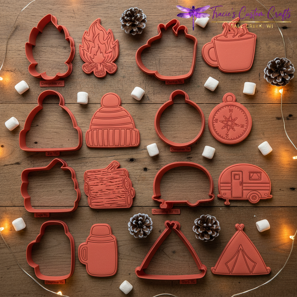 Camping Cookie Cutter Collection – Tents, Lanterns, Campfires & Adventure Designs