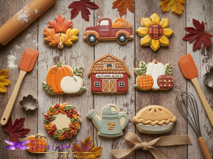 Autumn Acres Cookie Cutter Collection – Cozy Fall Farm & Harvest Designs