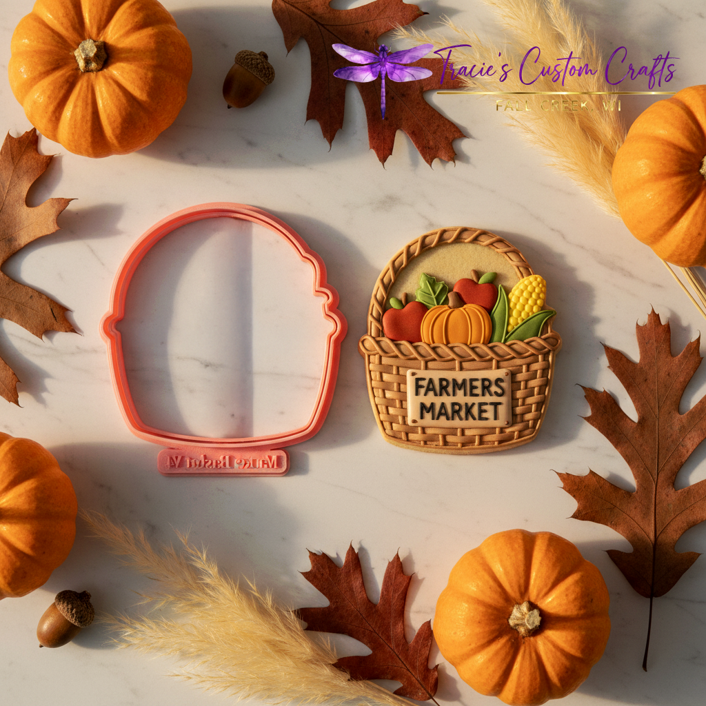 Fall Farmers Market Cookie Cutter Collection – Pumpkins, Apples, Leaves & Harvest Designs