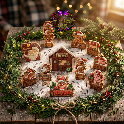 Barnyard Christmas -  Holiday Signs Collection- A Rustic Holiday Collection