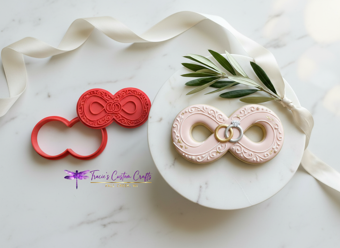 ⭐ She’s Tying the Knot Cookie Cutters & Stamps – Modern Bridal Shower Collection