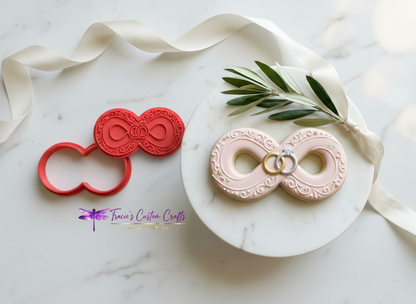 ⭐ She’s Tying the Knot Cookie Cutters & Stamps – Modern Bridal Shower Collection