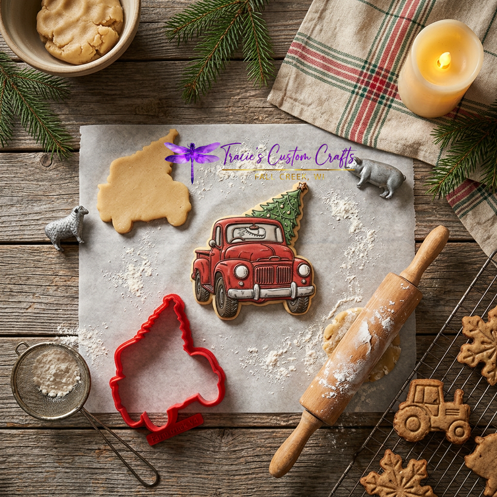 Barnyard Christmas -  Santa's Pets Cookie Cutter & Stamp Set - A Rustic Holiday Collection