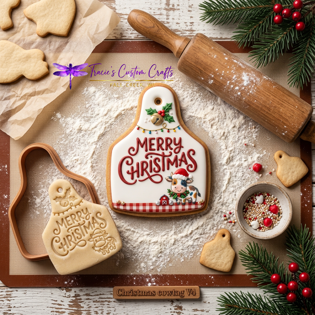 Barnyard Christmas -  Santa's Pets Cookie Cutter & Stamp Set - A Rustic Holiday Collection