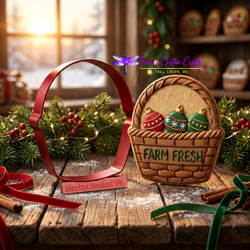 Barnyard Christmas -  Merry Market Cookie Cutter & Stamp Set - A Rustic Holiday Collection