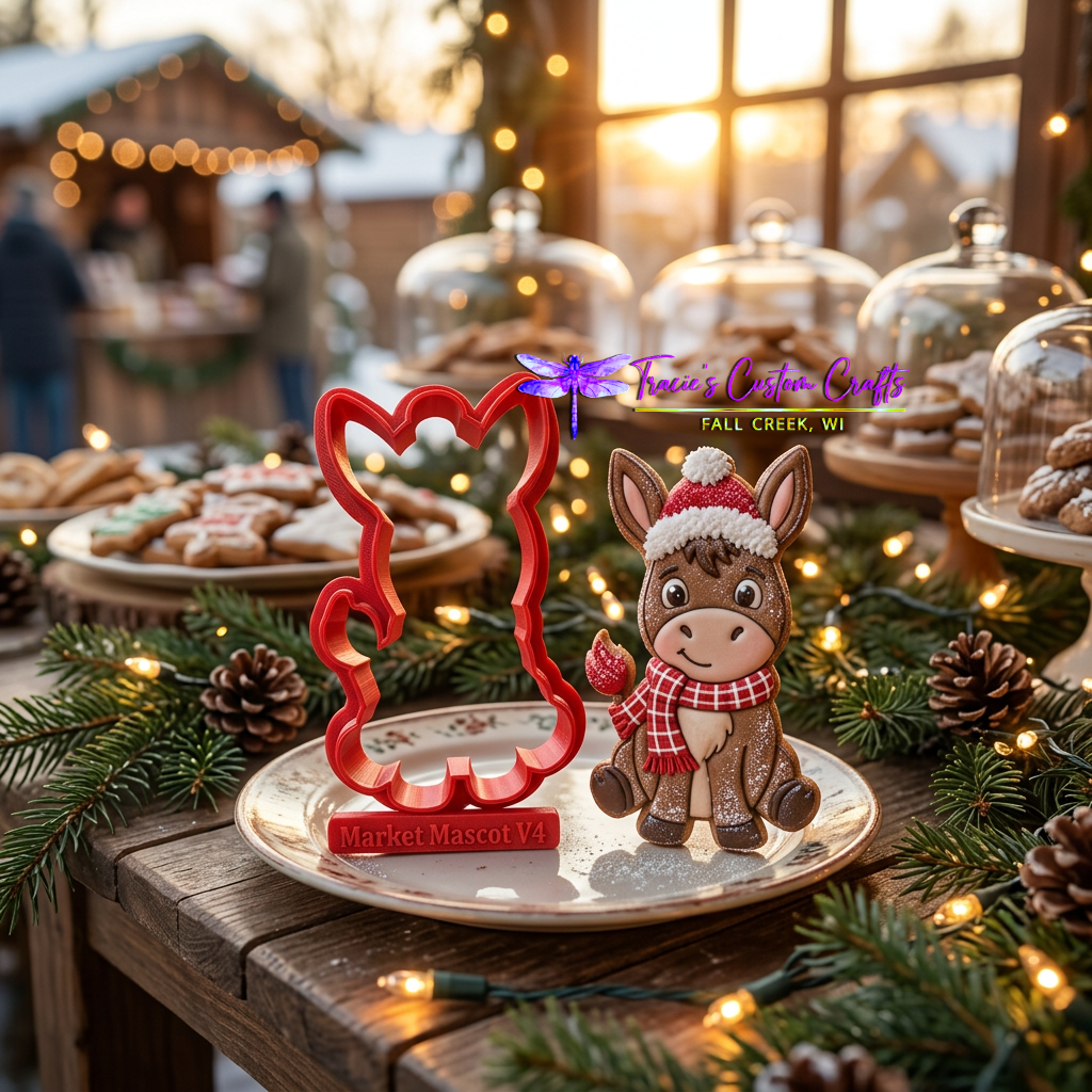 Barnyard Christmas -  Merry Market Cookie Cutter & Stamp Set - A Rustic Holiday Collection
