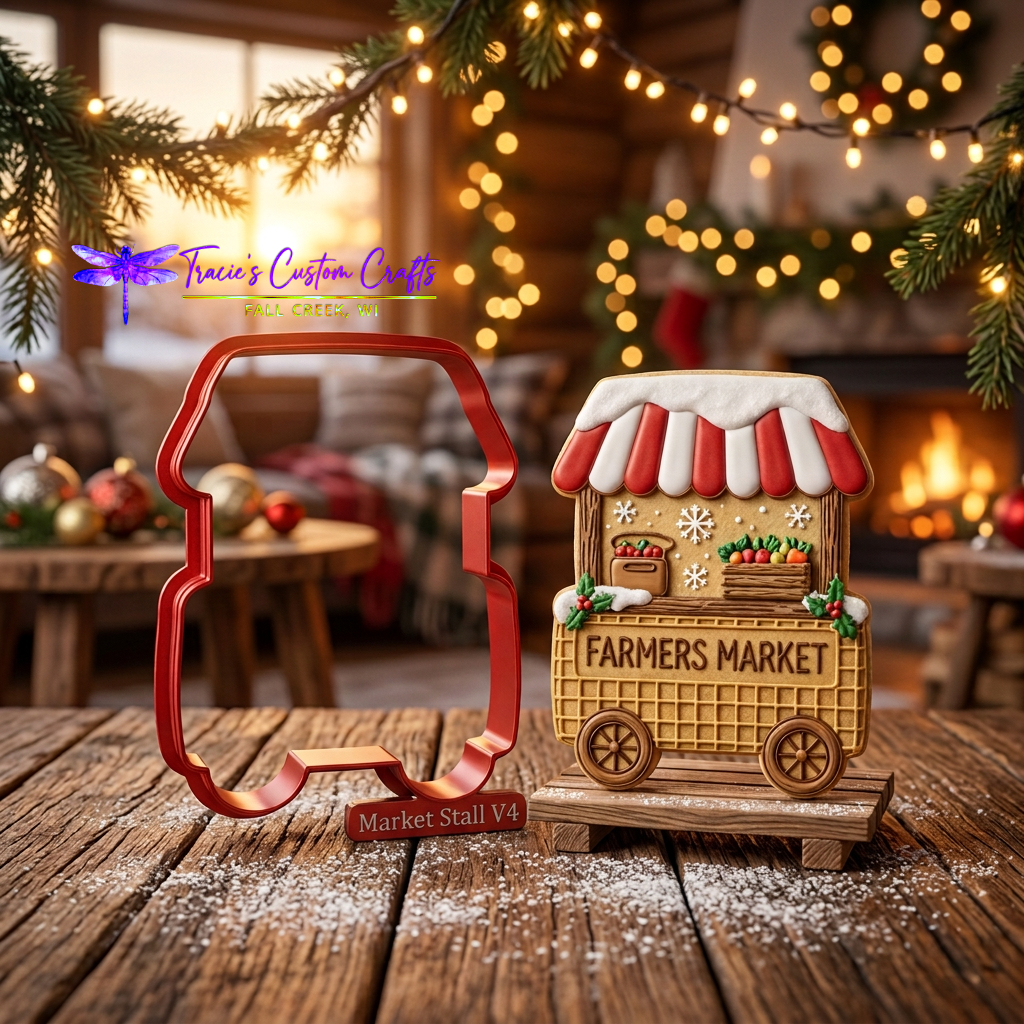 Barnyard Christmas -  Merry Market Cookie Cutter & Stamp Set - A Rustic Holiday Collection