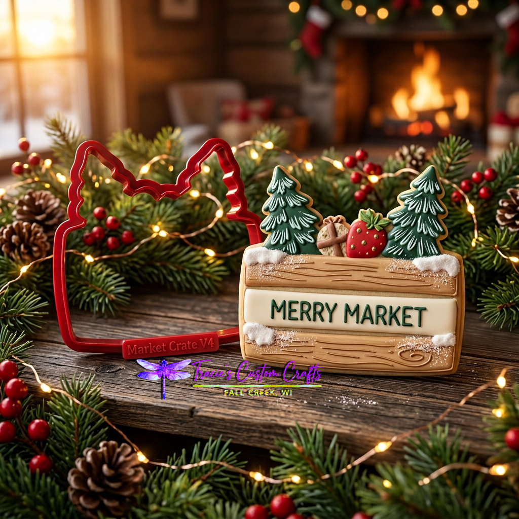 Barnyard Christmas -  Merry Market Cookie Cutter & Stamp Set - A Rustic Holiday Collection