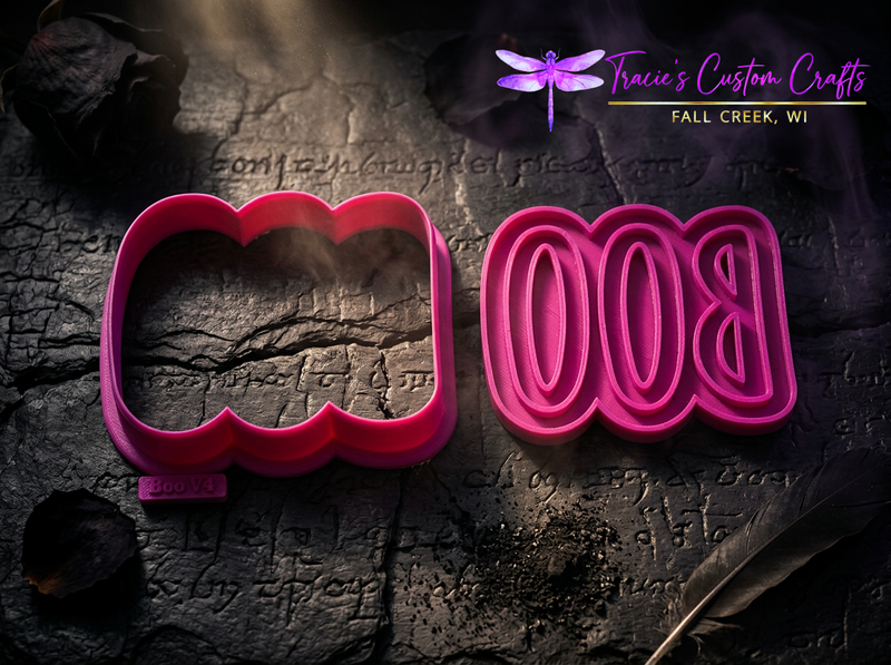 BOO Cookie Cutter & Stamp