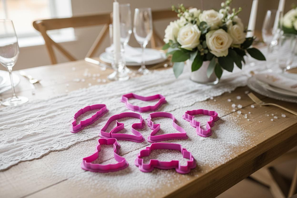 ⭐ Just Married Cookie Cutter Collection – Wedding & Newlywed Designs