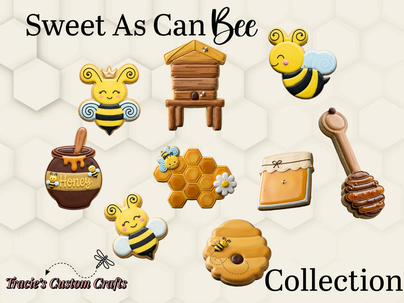 ⭐ Sweet As Can Bee Cookie Cutters – Queen Bee, Honey Pot, Hive & More