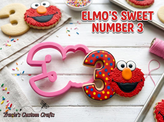 Sweet Number 3 Cookie Cutter PLA