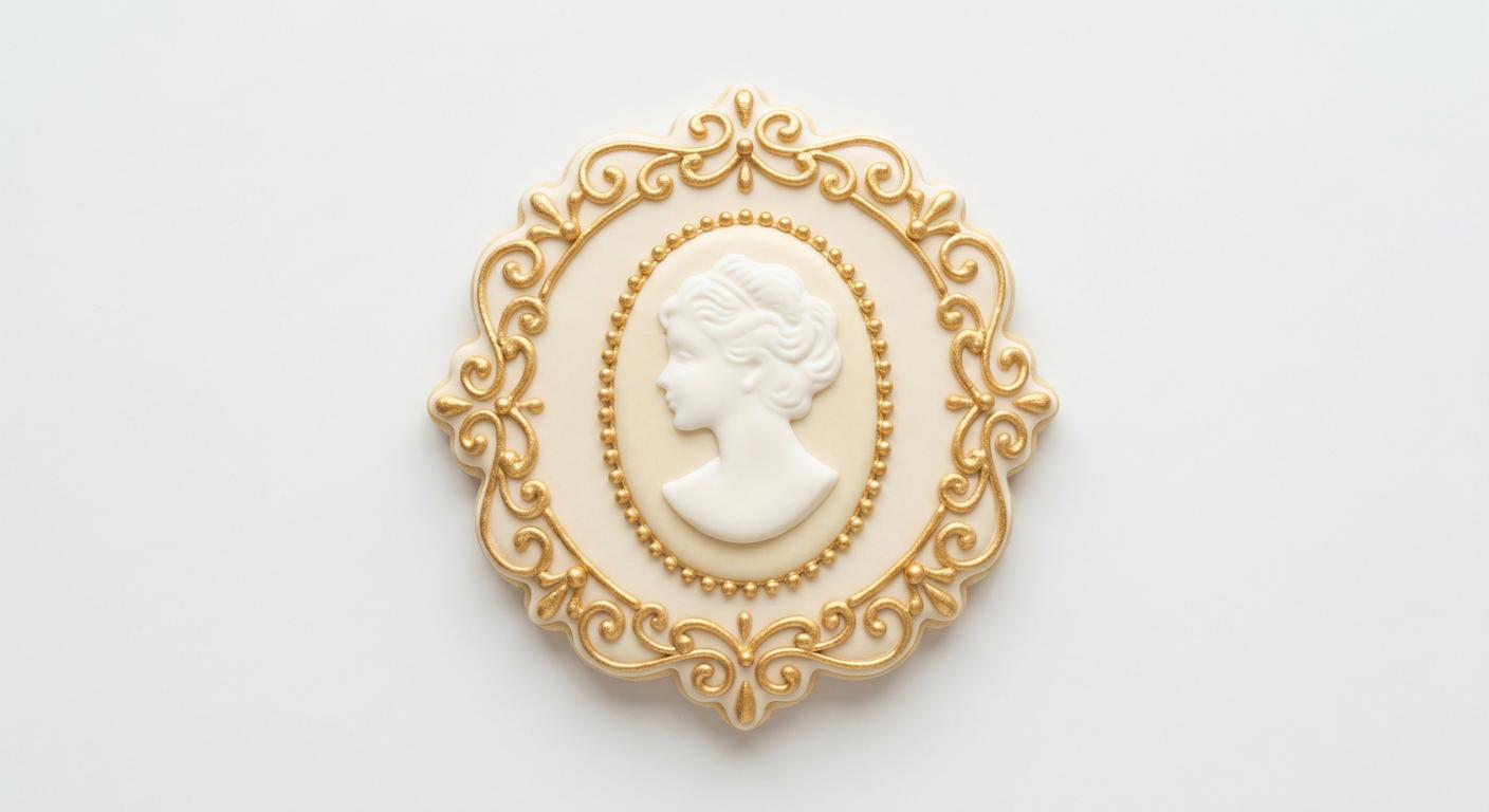 ⭐ Gilded Tea Party Cookie Cutters & Stamps – Vintage Tea Set Collection