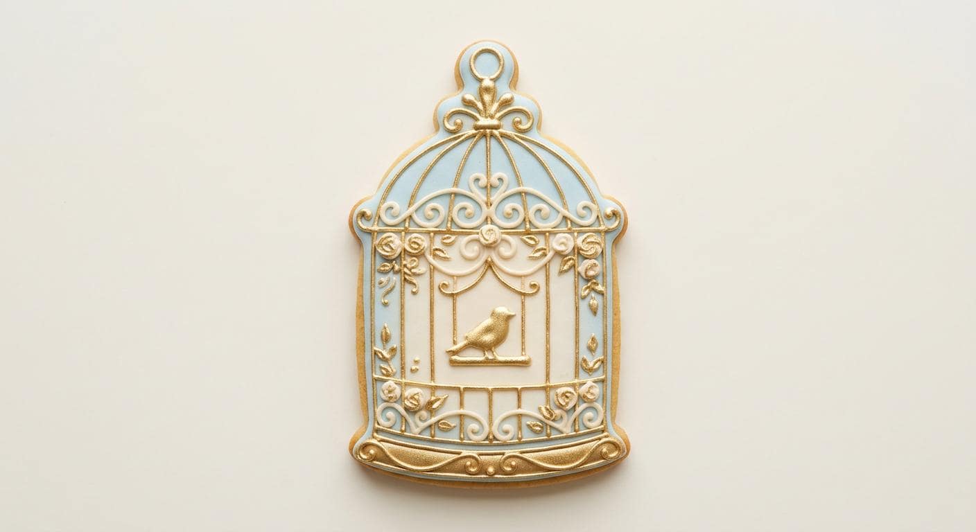 ⭐ Gilded Tea Party Cookie Cutters & Stamps – Vintage Tea Set Collection