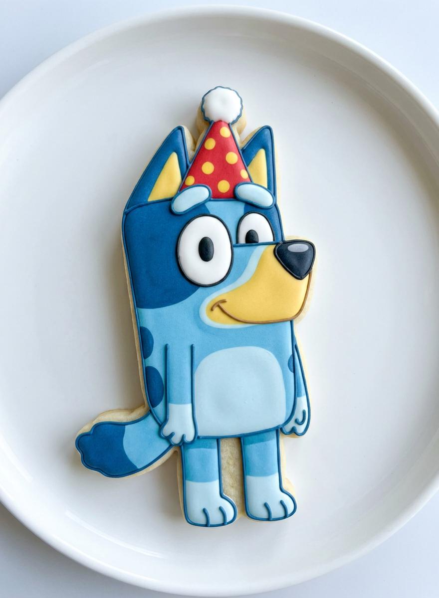 ⭐ HBD Bluey Cookie Cutters & Stamps – Birthday Party Character Collection