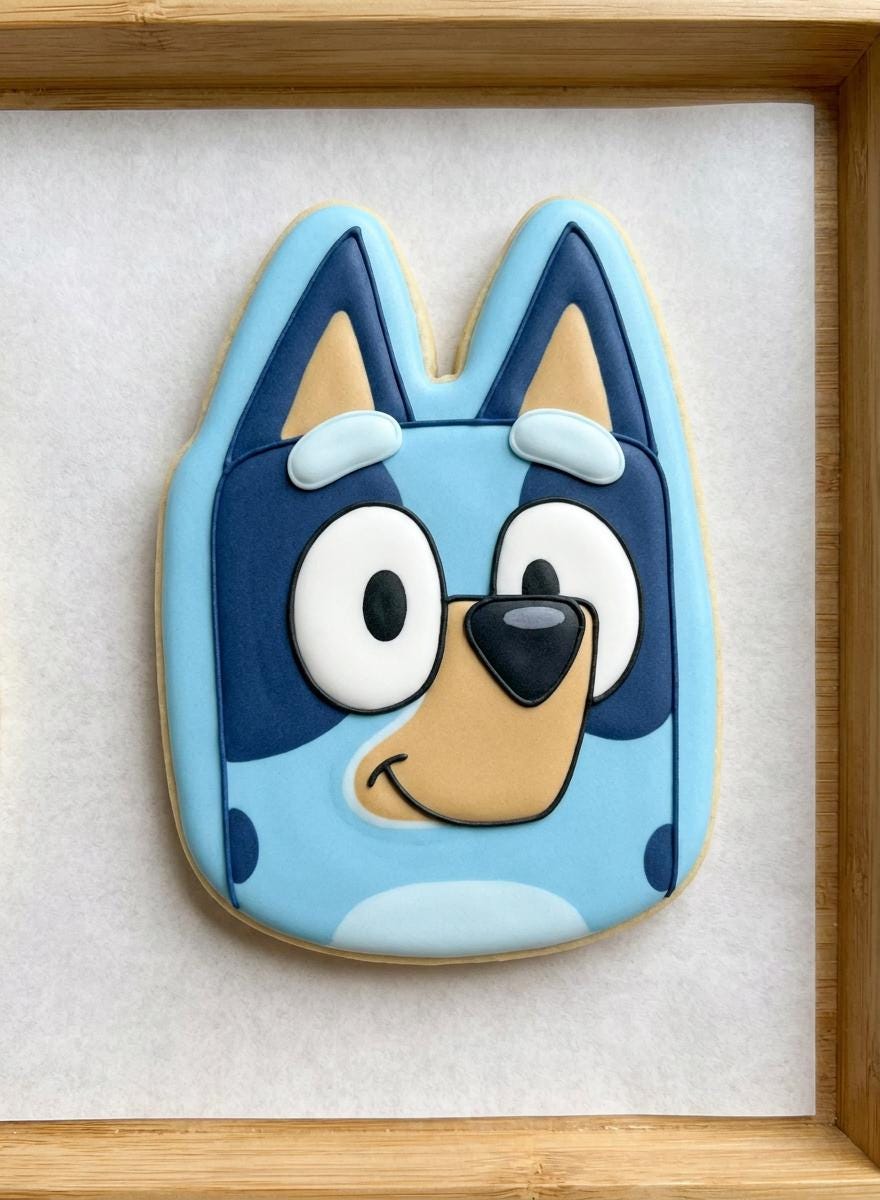 ⭐ HBD Bluey Cookie Cutters & Stamps – Birthday Party Character Collection
