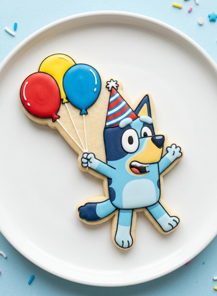⭐ HBD Bluey Cookie Cutters & Stamps – Birthday Party Character Collection