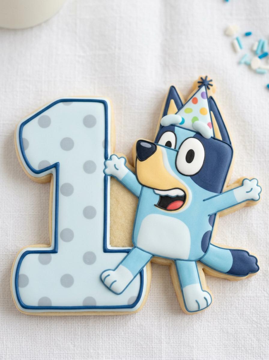 ⭐ HBD Bluey Cookie Cutters & Stamps – Birthday Party Character Collection