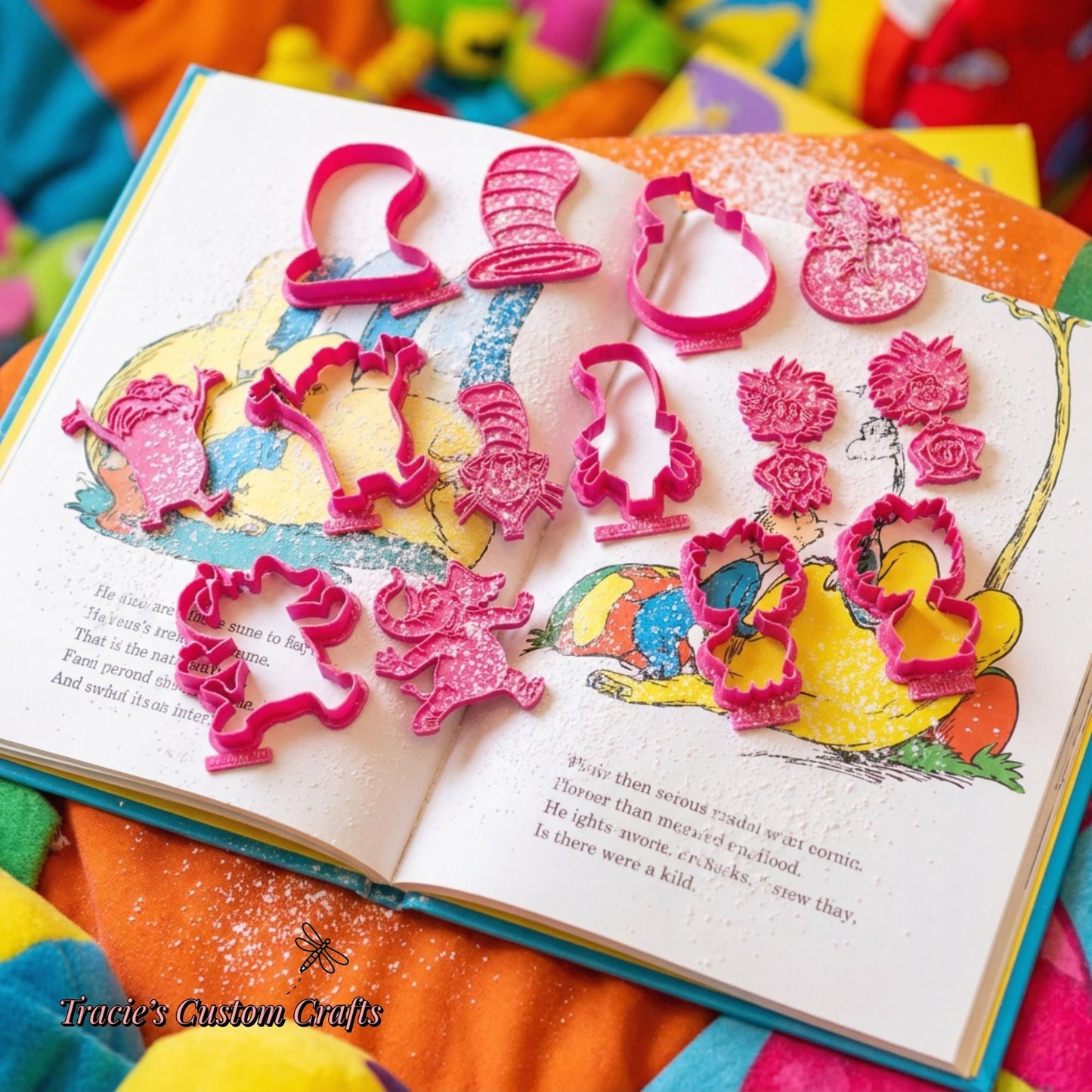 ⭐ Seuss & Friends Cookie Cutters & Stamps – Whimsical Storybook Character Collection