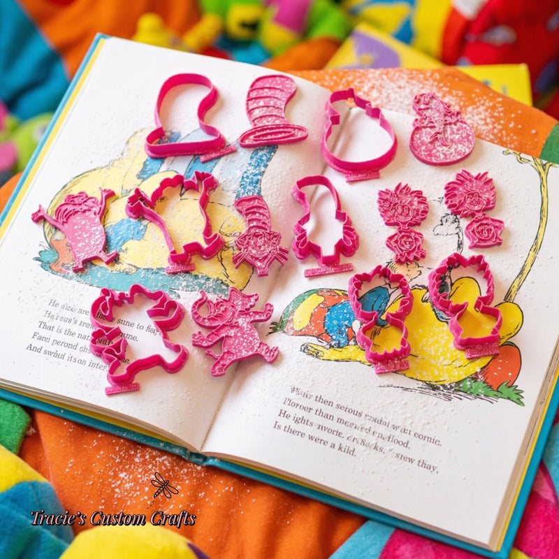 ⭐ Dr. Seuss & Friends Cookie Cutters & Stamps – Whimsical Storybook Character Collection