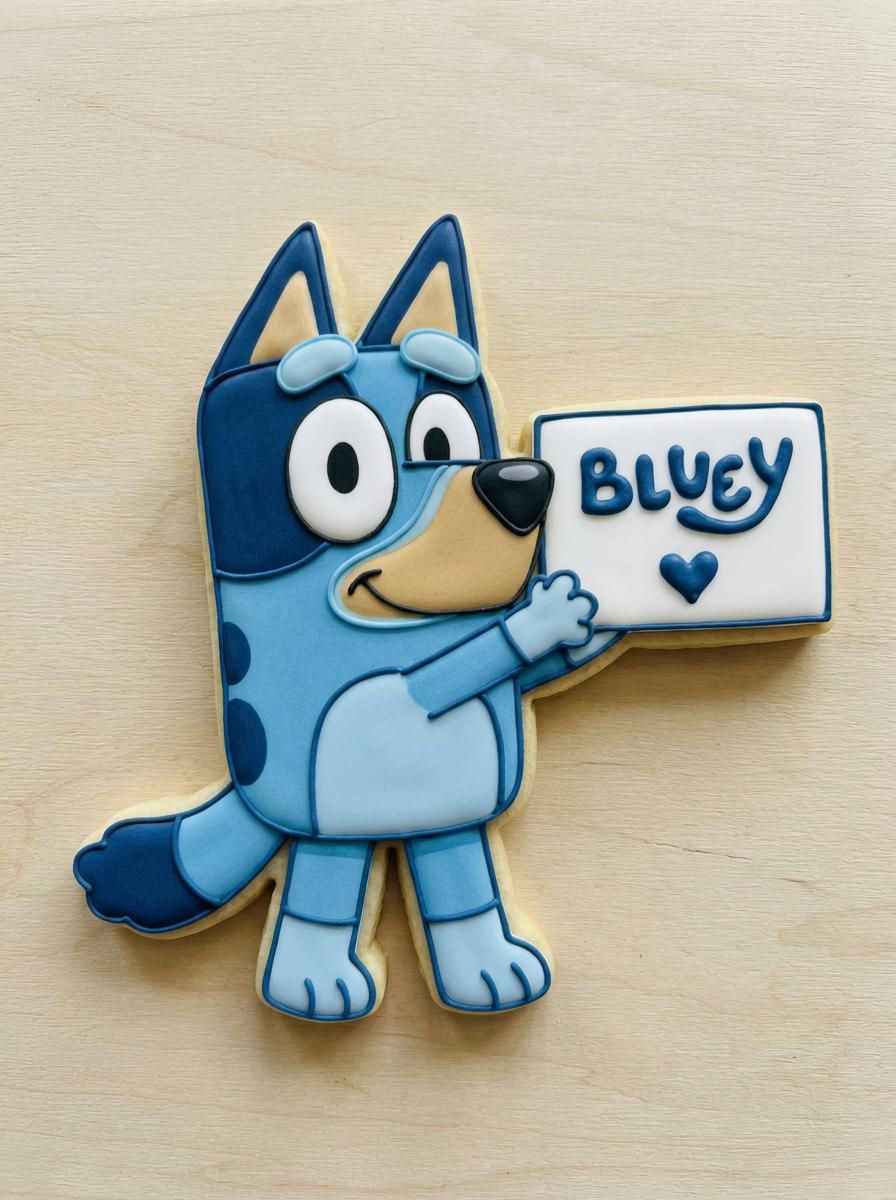 ⭐ HBD Bluey Cookie Cutters & Stamps – Birthday Party Character Collection