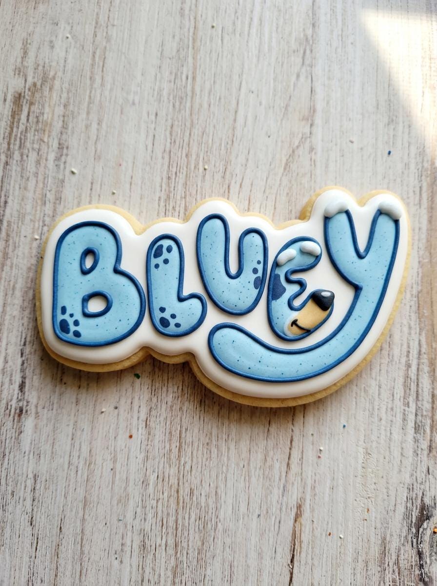 ⭐ HBD Bluey Cookie Cutters & Stamps – Birthday Party Character Collection