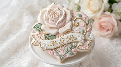 ⭐ Whispers of I Do Cookie Cutters & Stamps – Modern Luxe Bridal Collection