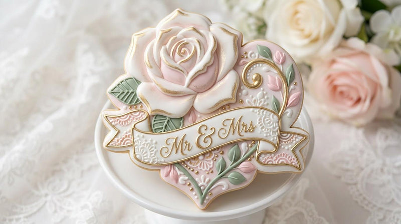 ⭐ Whispers of I Do Cookie Cutters & Stamps – Modern Luxe Bridal Collection