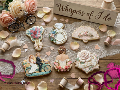 ⭐ Whispers of I Do Cookie Cutters & Stamps – Modern Luxe Bridal Collection