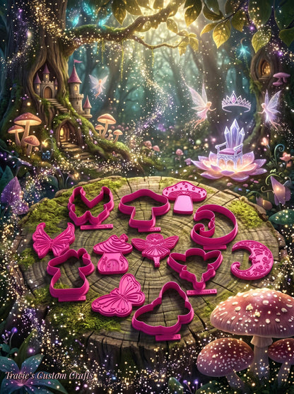 ⭐ Pixie Dust Princess Cookie Cutters & Stamps – Enchanted Fairy Magic Collection