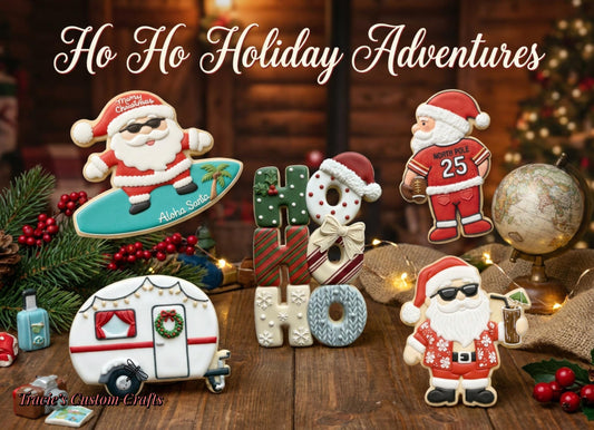⭐ Ho Ho Holiday Adventures Cookie Cutters & Stamps – Whimsical Christmas Collection