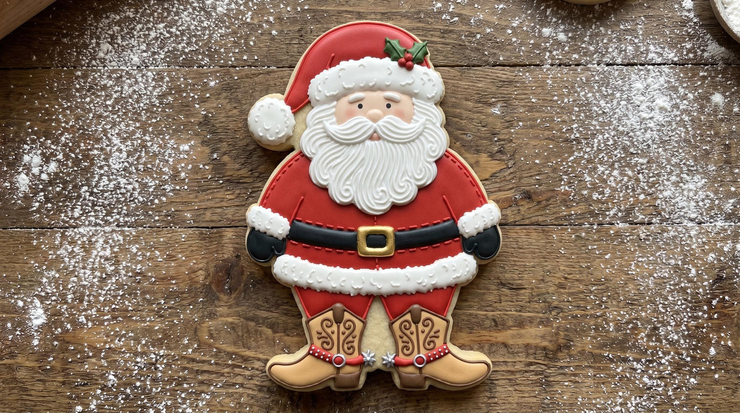 ⭐ Cowboy Christmas Cookie Cutters & Stamps – Western Holiday Collection